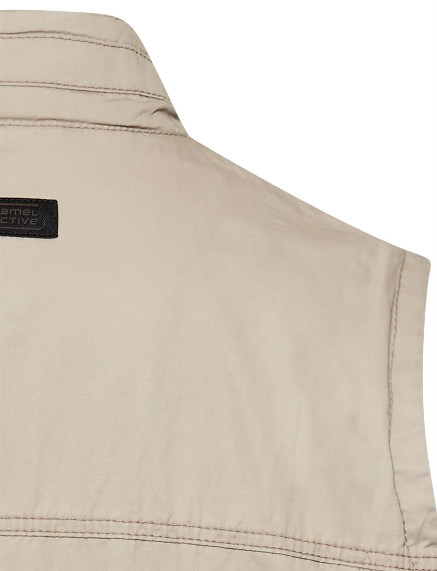 Camel active bodywarmer beige met borstzakken