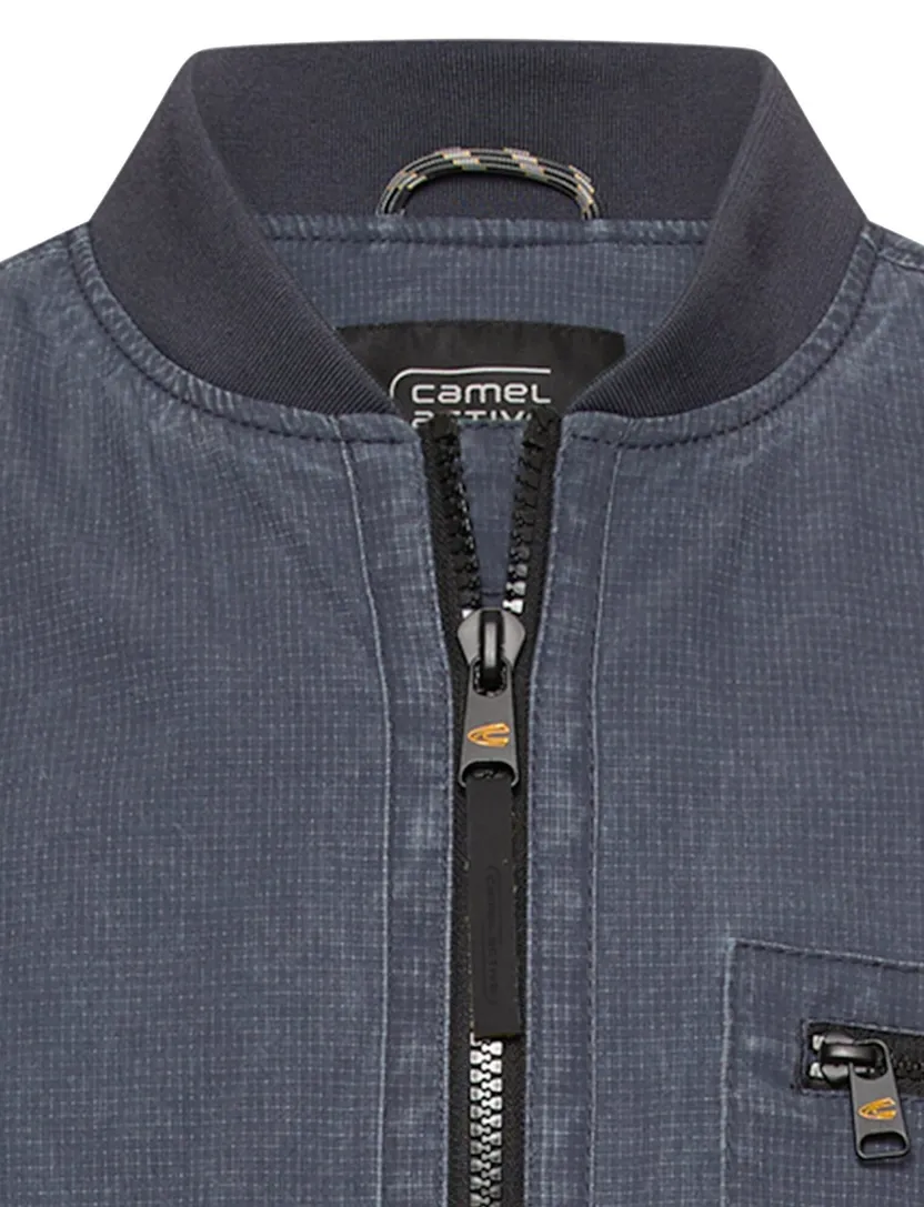 bomberjack blauw met borstzak Camel active