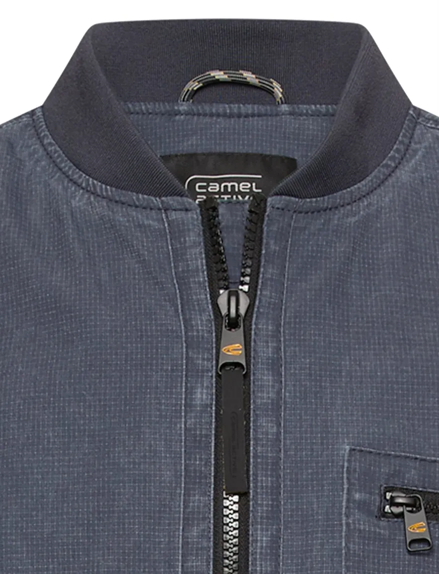 Camel active bomberjack donkerblauw met borstzak