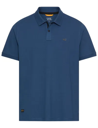 Camel Active Camel Active polo effen blauw wijde fit