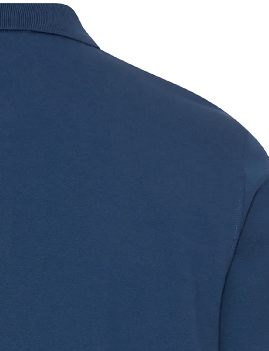 Camel Active polo effen blauw wijde fit