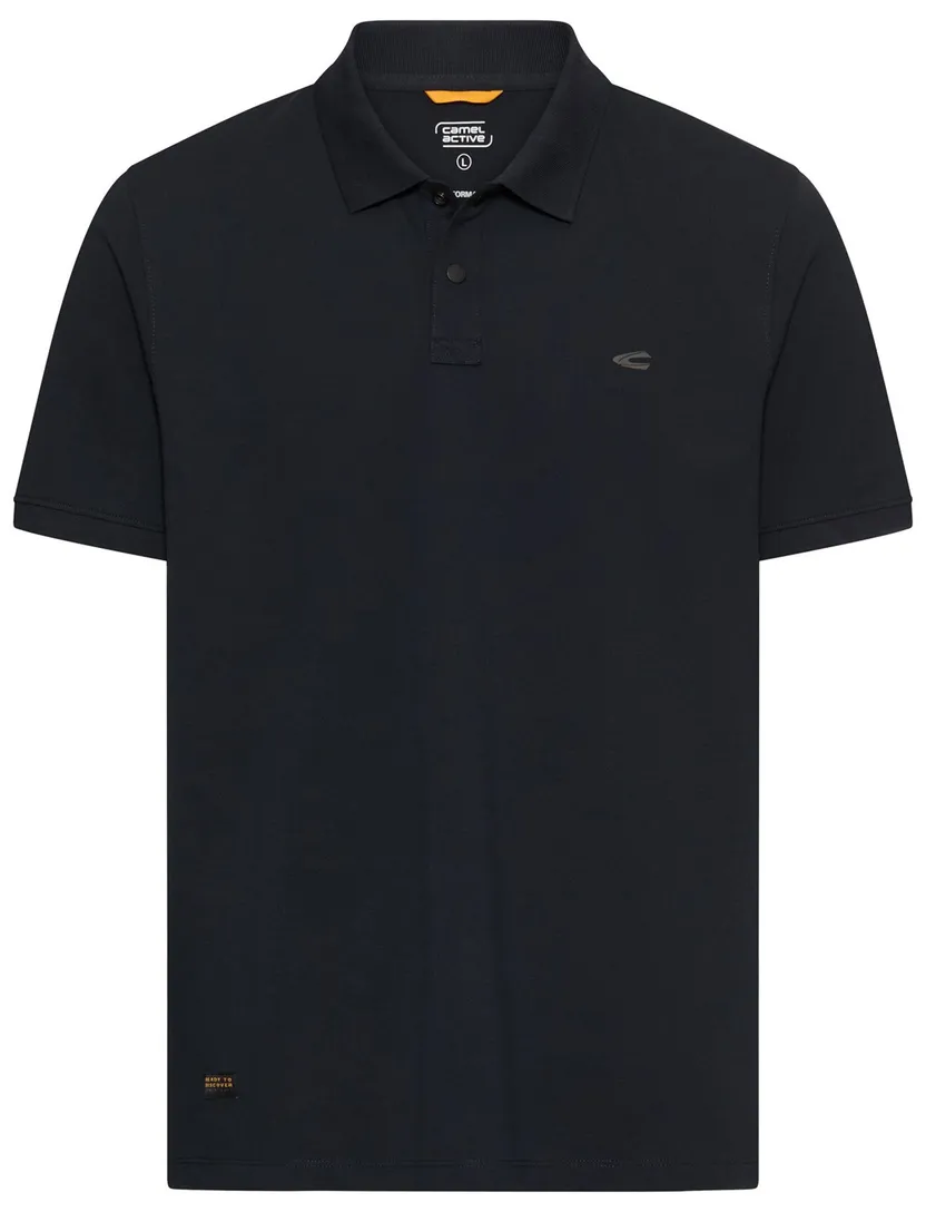 Camel Active polo donkerblauw katoen wijde fit