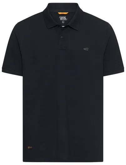 Camel Active Camel Active polo effen donkerblauw wijde fit