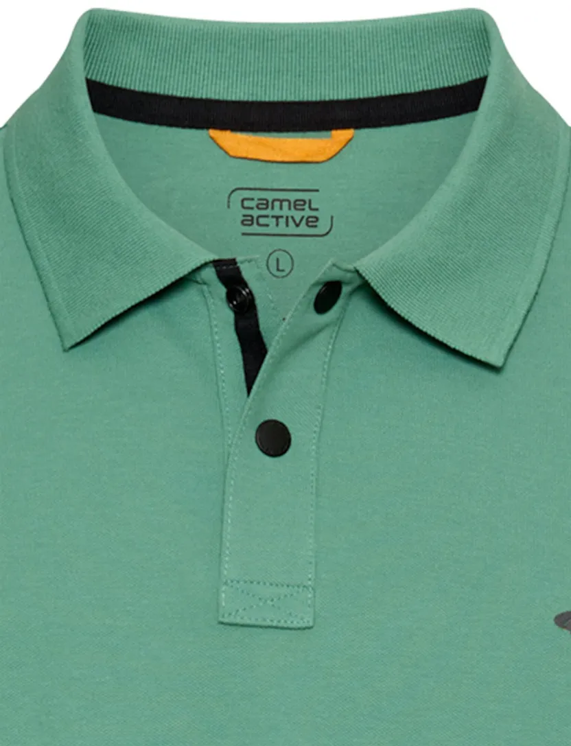Camle Active polo turquoise wijde fit katoen