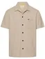 Overhemd Camel Active beige wijde fit wafel textuur