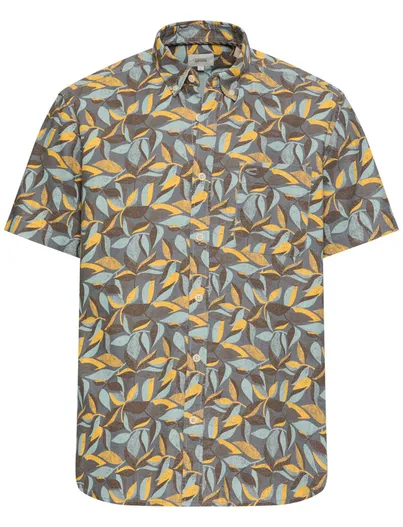 Camel Active Camel Active overhemd bruin geprint