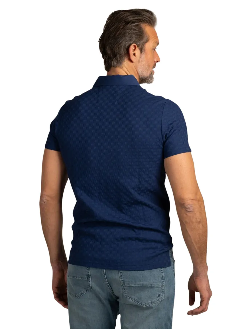 NZA polo navy patroon
