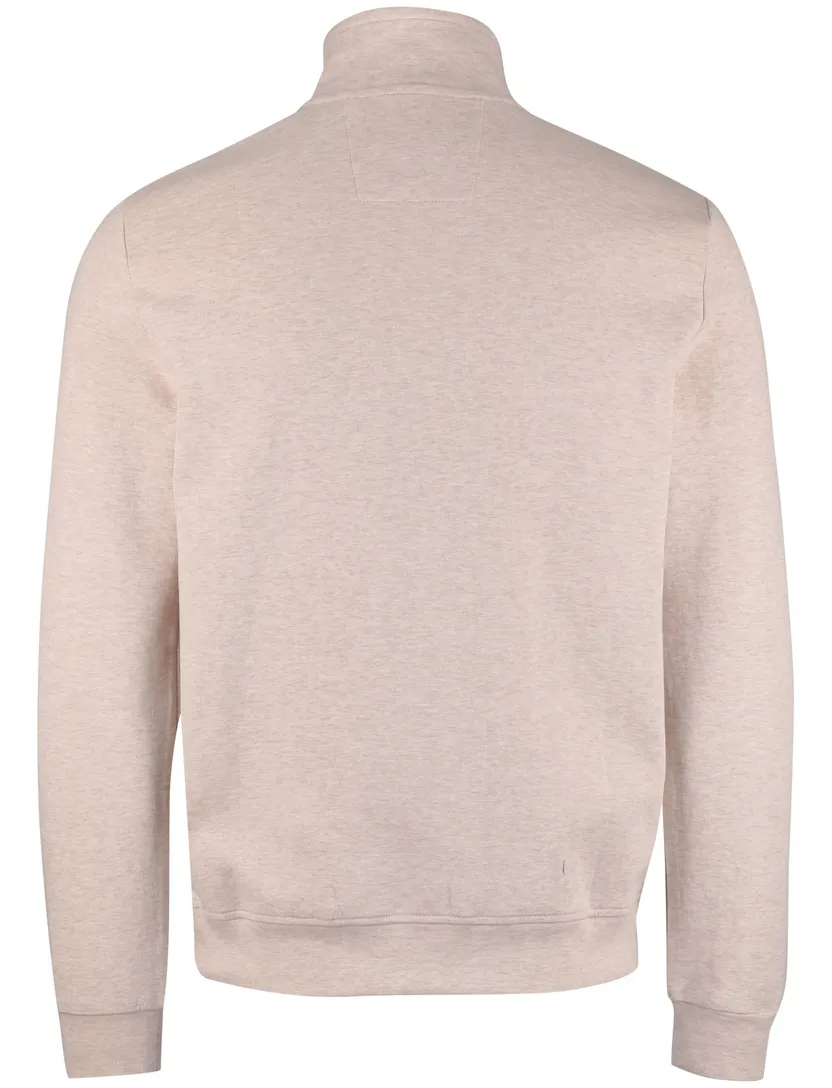 Trui half zip beige New Zealand normale fit
