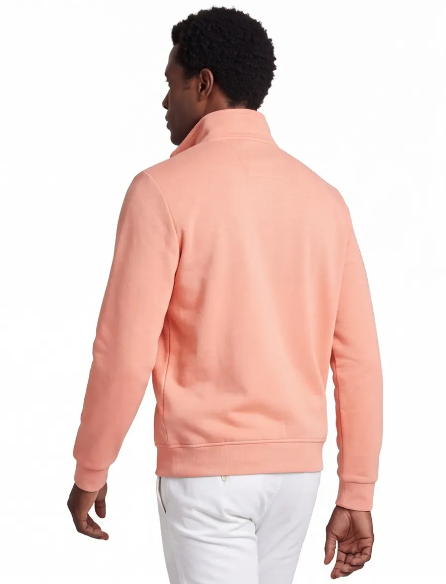 NZA half zip sweater oranje gemêleerd