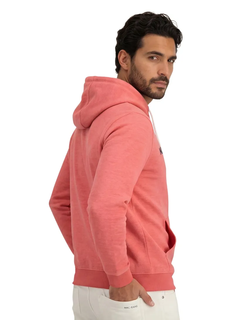 hoodie New Zealand roze normale fit tekst touwtjes