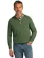 Trui New Zealand groen half zip structuur normale fit