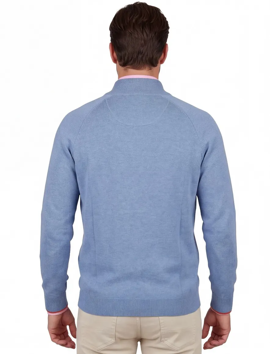 NZA trui half zip lichtblauw