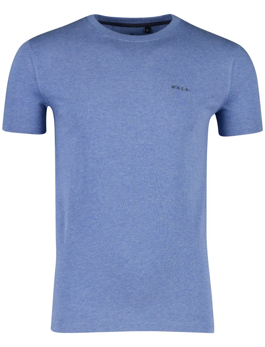 NZA t-shirt ronde hals blauw gemeleerd
