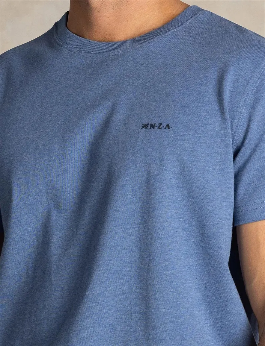 NZA T-shirt Blauw gemeleerd