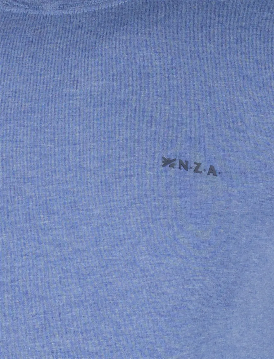 NZA t-shirt ronde hals blauw gemeleerd