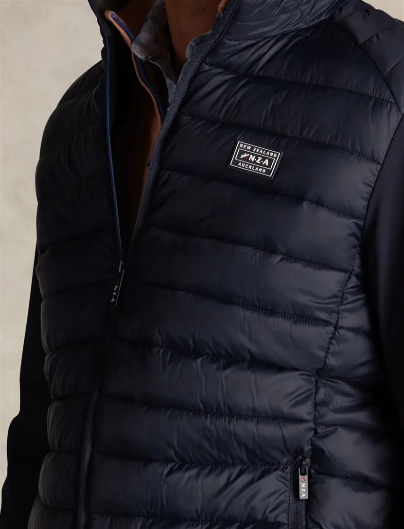 Jas New Zealand gewatteerd kort donkerblauw normale fit