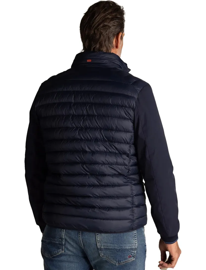Jas New Zealand gewatteerd kort donkerblauw normale fit