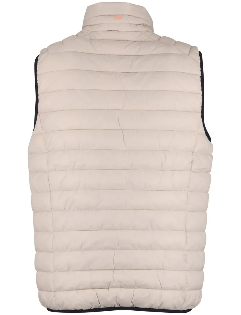 Creme gewatteerde bodywarmer New Zealand waterafstotend