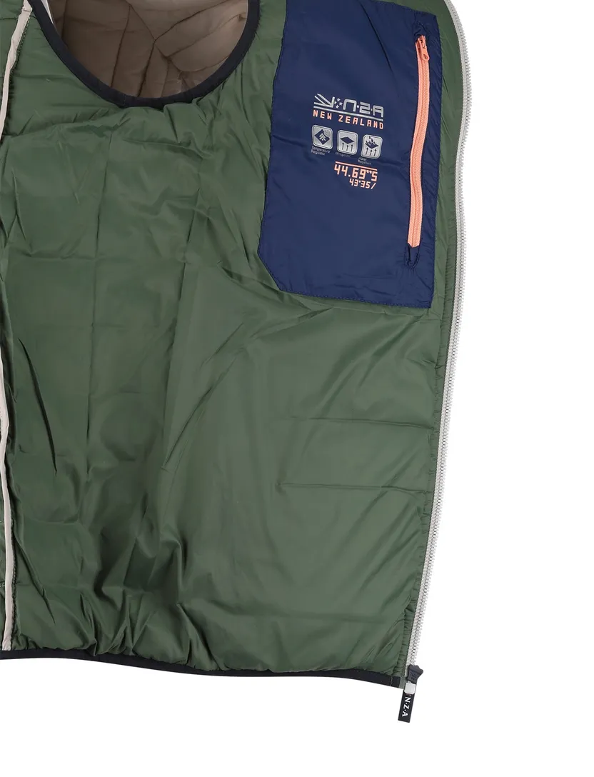 Creme gewatteerde bodywarmer New Zealand waterafstotend