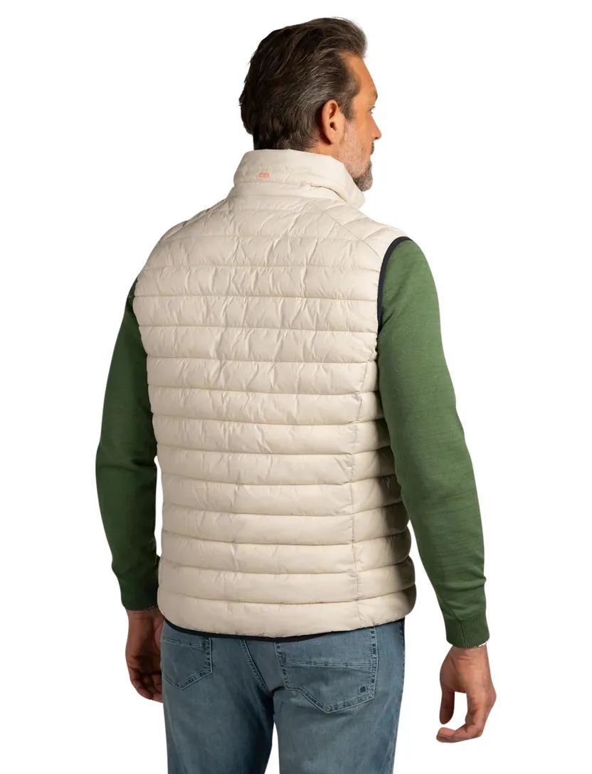 Creme gewatteerde bodywarmer New Zealand waterafstotend