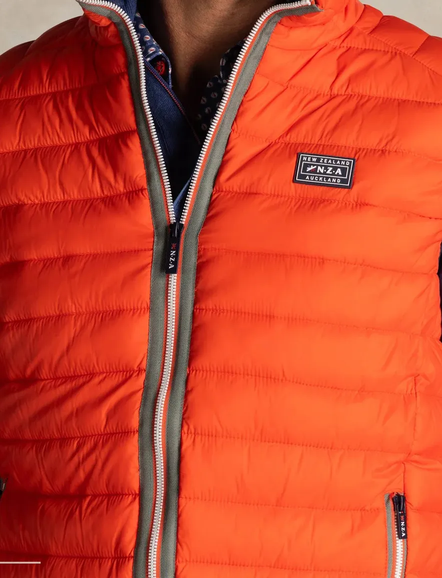 NZA Bodywarmer oranje gewatteerd