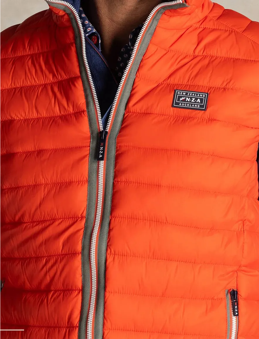 NZA Bodywarmer oranje gewatteerd