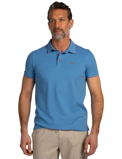 New Zealand New Zealand poloshirt blauw 3 koops korte mouw