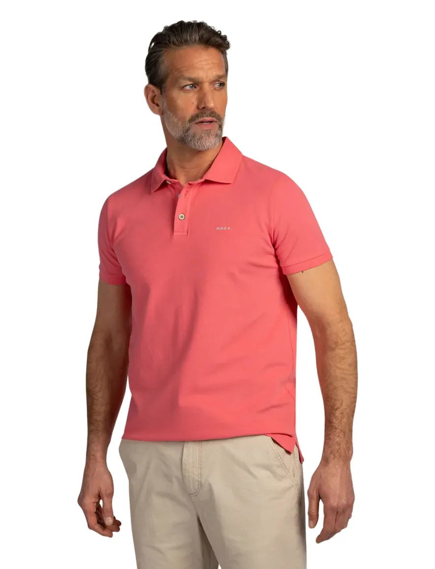 NZA polo roze effen