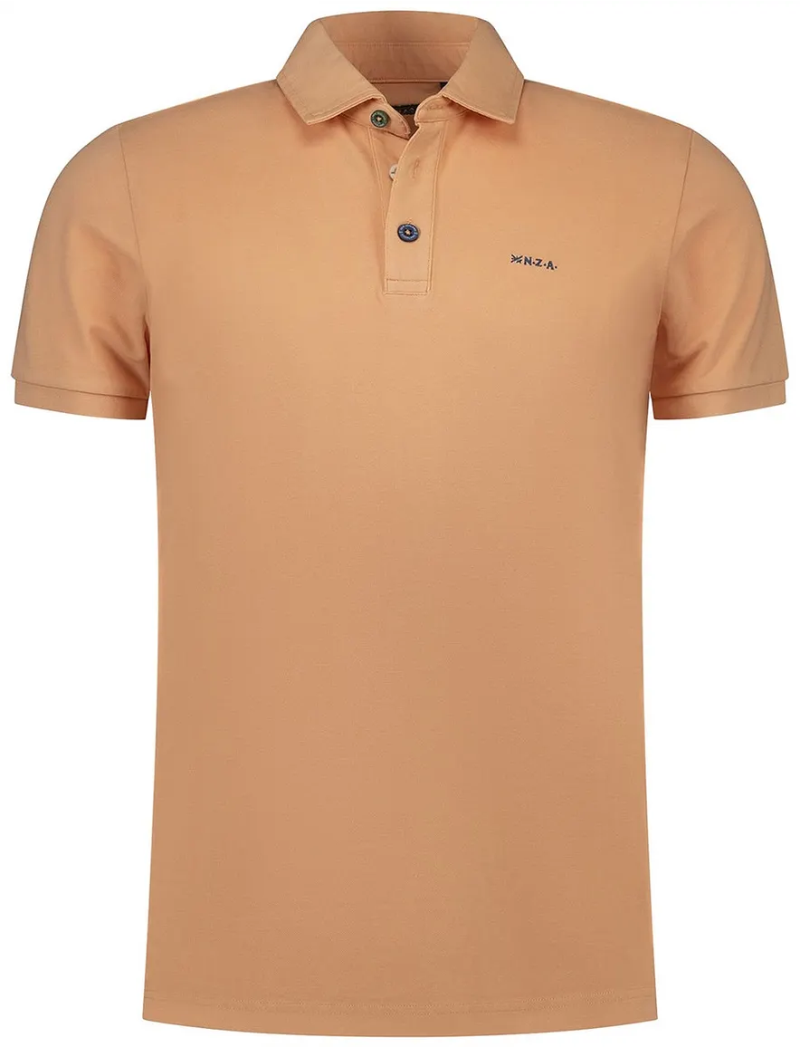 Oranje poloshirt New Zealand 3 knoops effen