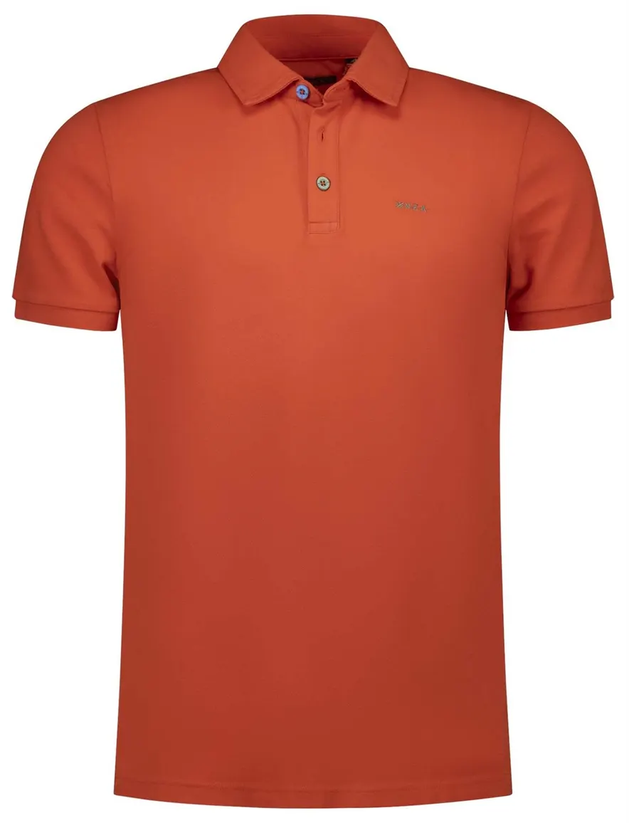 NZA poloshirt rood korte