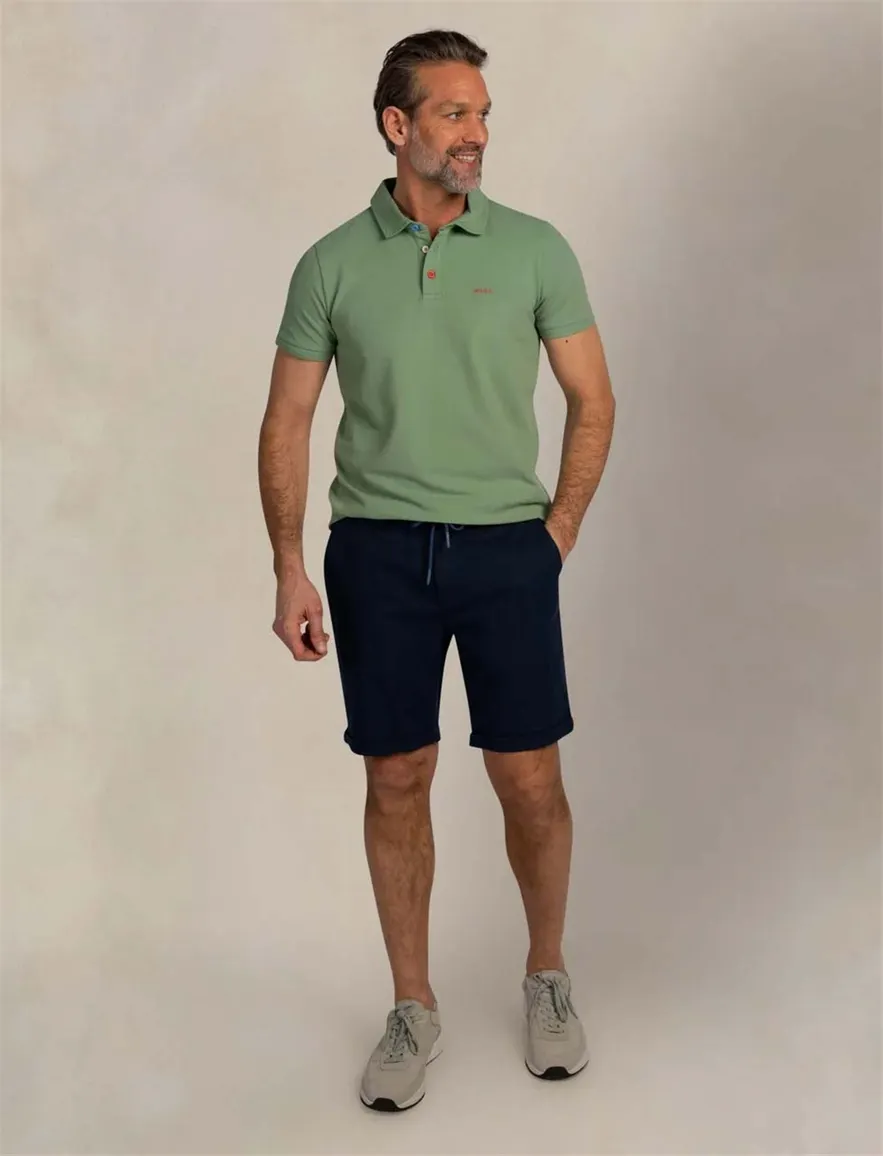 Nza poloshirt groen korte mouw katoen