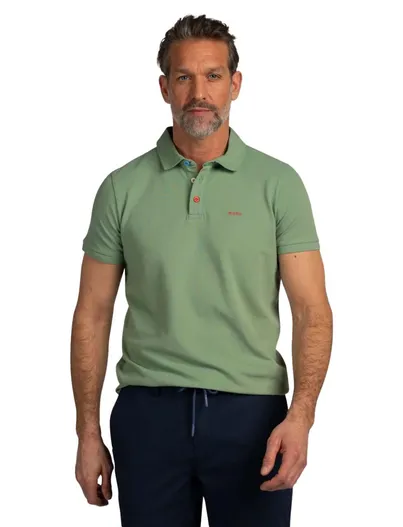 New Zealand Nza poloshirt groen korte mouw katoen