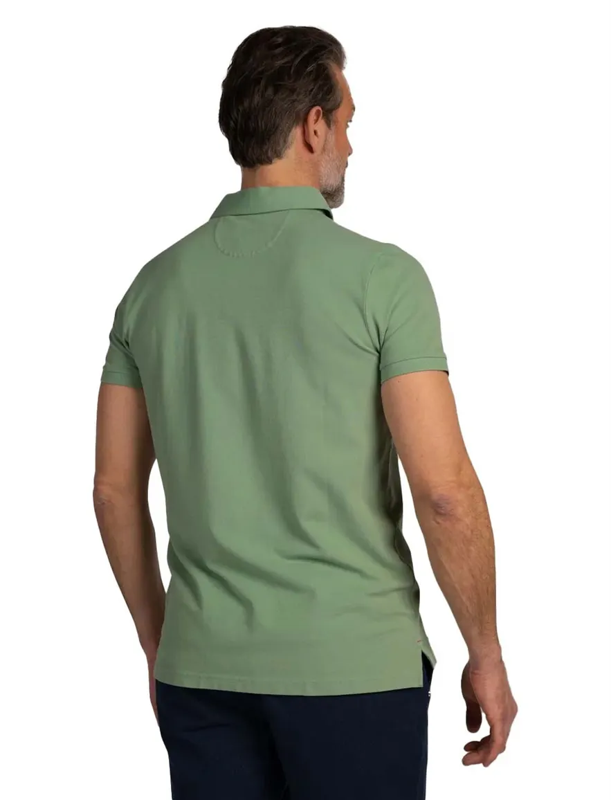Nza poloshirt groen korte mouw katoen