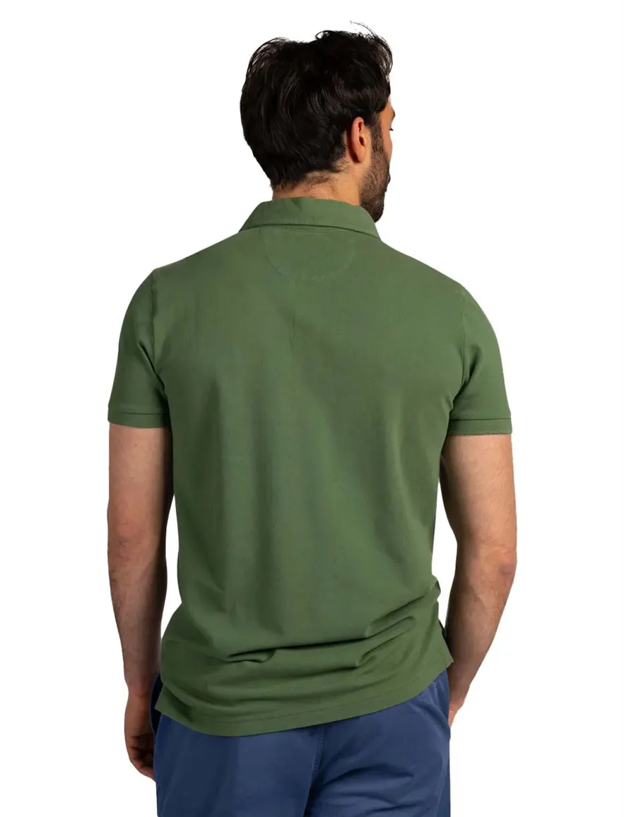 Nza poloshirt groen korte mouw katoen