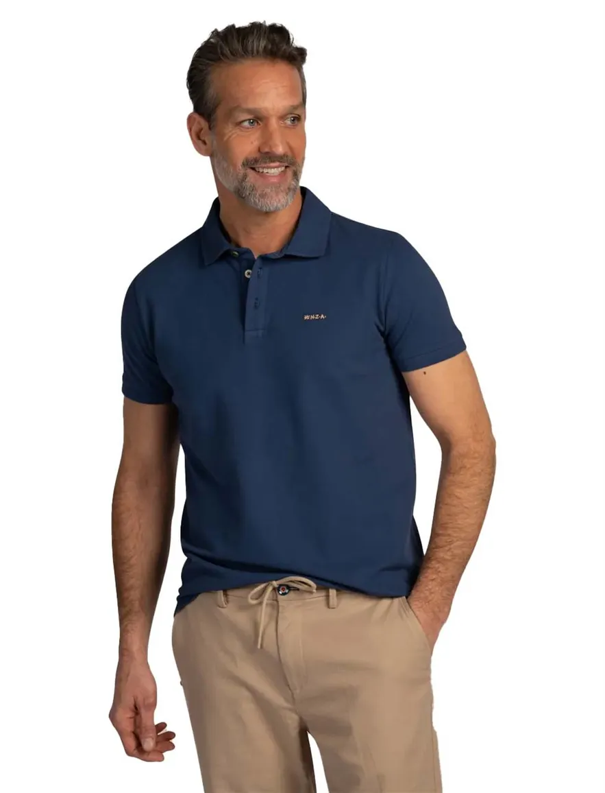Nza poloshirt korte mouw donkerblauw