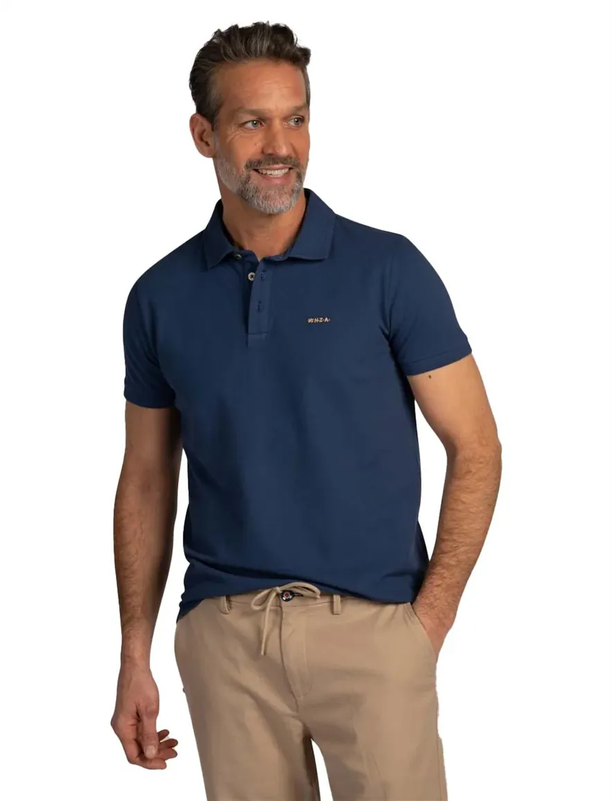 Nza poloshirt korte mouw donkerblauw