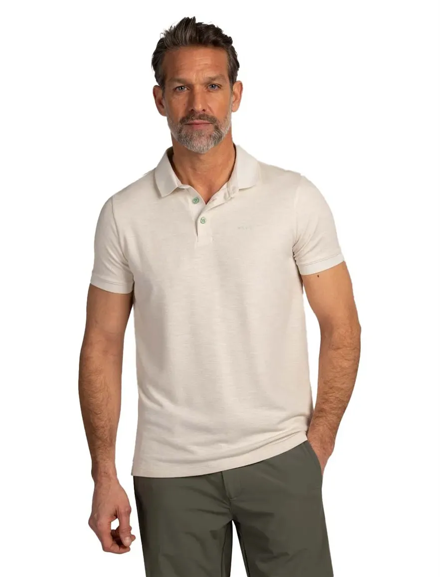 NZA poloshirt korte mouw creme katoen