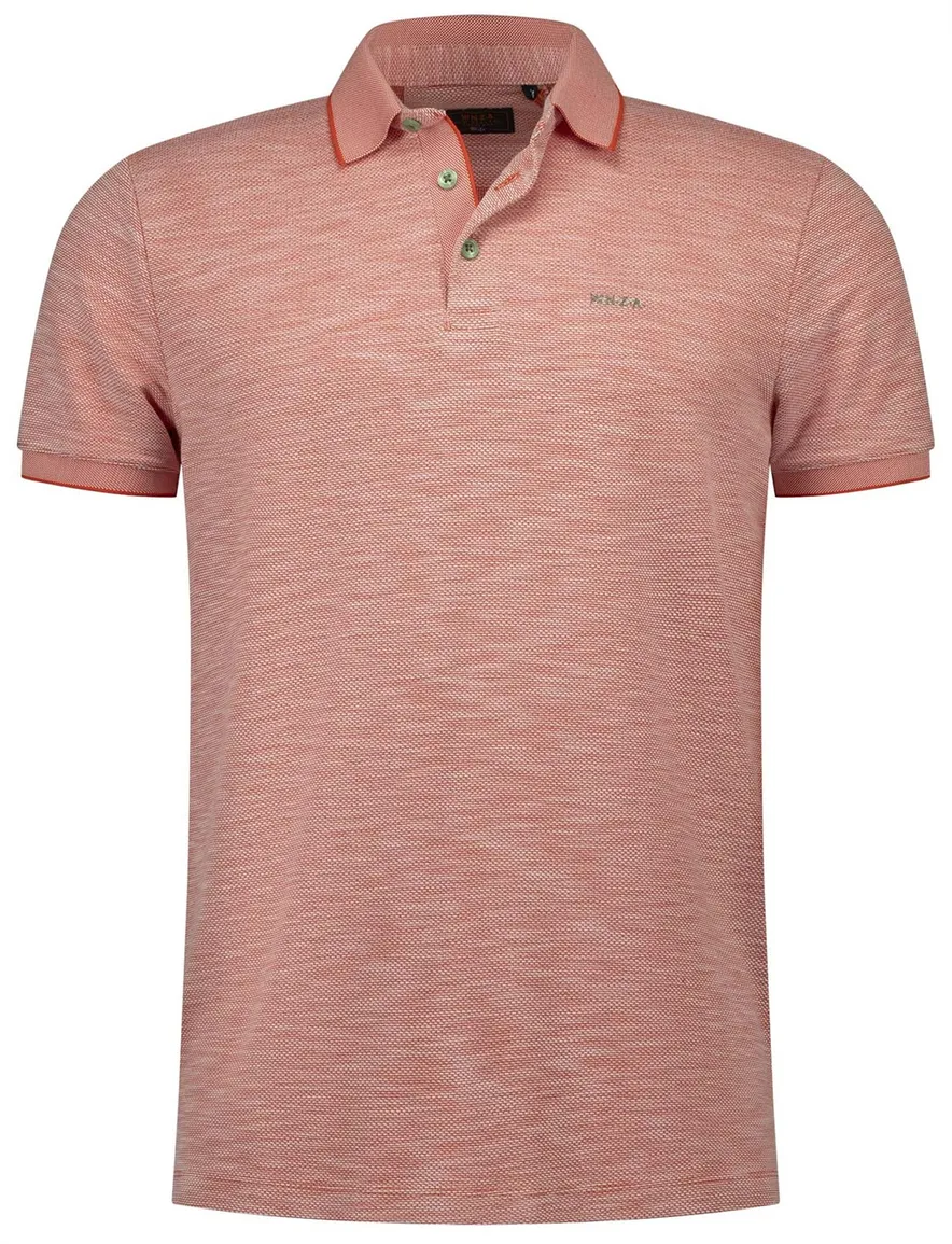 New Zealand polo rood gemeleerd