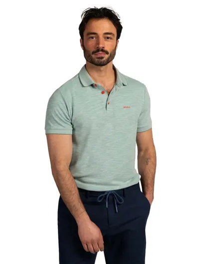 New Zealand Nza poloshirt korte mouw groen melange