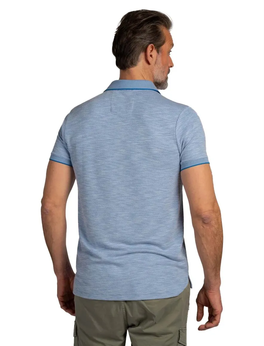 Nza poloshirt korte mouw blauw melange
