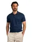 Nza poloshirt melange navy korte mouw