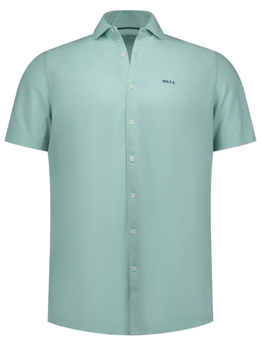 Casual overhemd New Zealand turquoise katoen