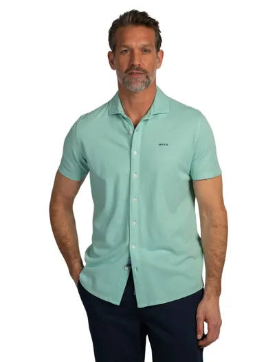 New Zealand Turquoise casual overhemd New Zealand katoen