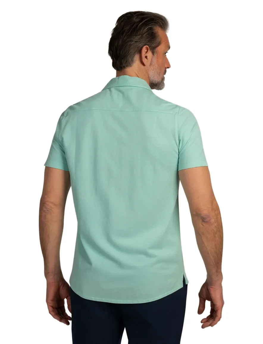 Casual overhemd New Zealand turquoise katoen