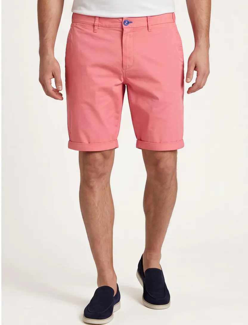Roze korte broek New Zealand van katoen met omslag