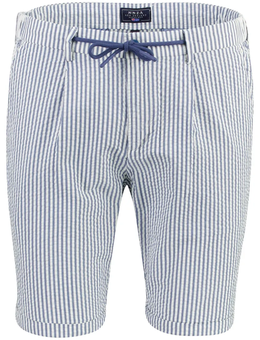 Lichtblauw witte gestreepte korte broek New Zealand katoen omslag