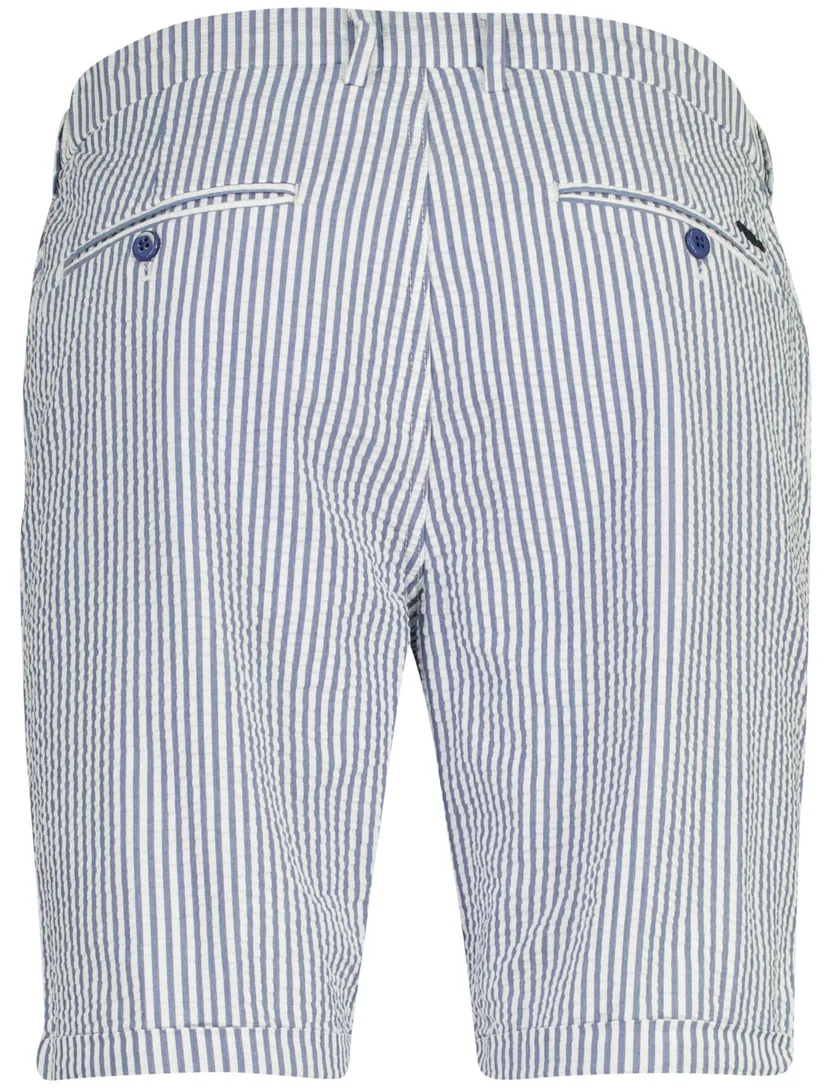 Lichtblauw witte gestreepte korte broek New Zealand katoen omslag