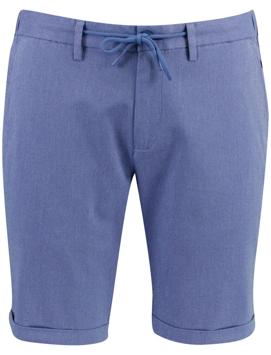 Bermuda blauw New Zealand katoen met elastische band en omslag