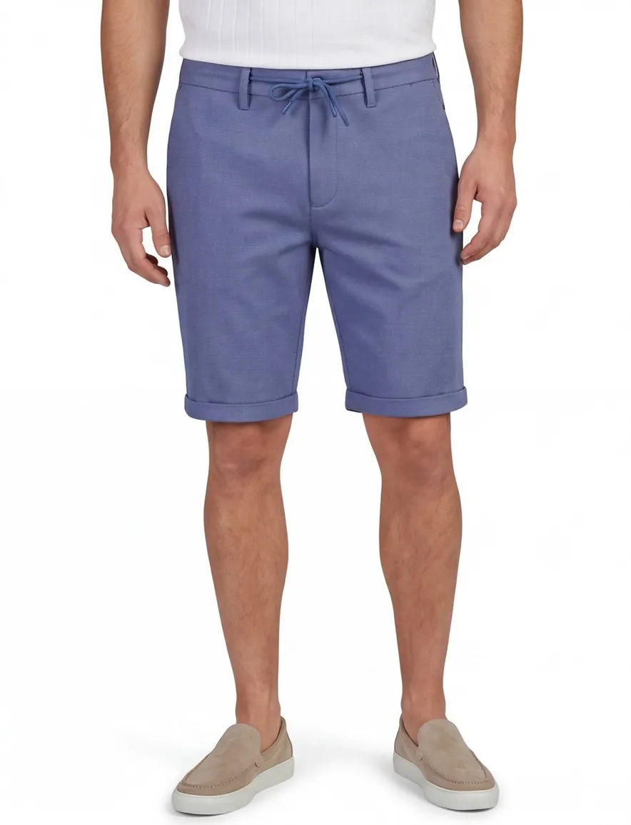NZA korte broek blauw elastisch koord