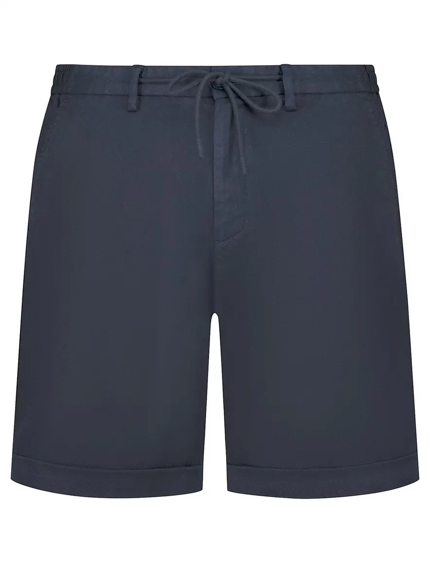 NZA korte broek navy effen veterband
